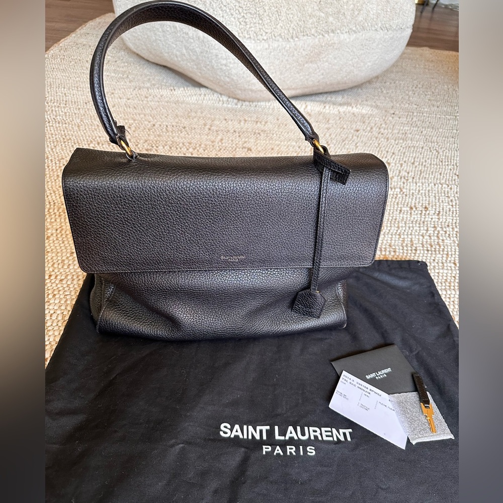 Saint Laurent Moujik Grainy Leather Bag
